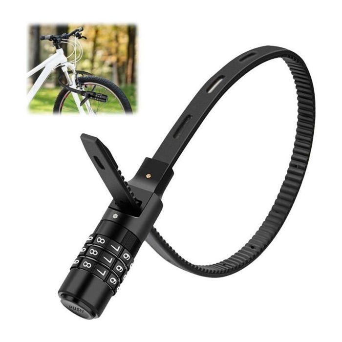 Antivol Vélo à Chaîne – Code 5 Chiffres, 7 Mm D'acier Trempé, 100 Cm – Pour Vélo, Moto, Scooter, Portail