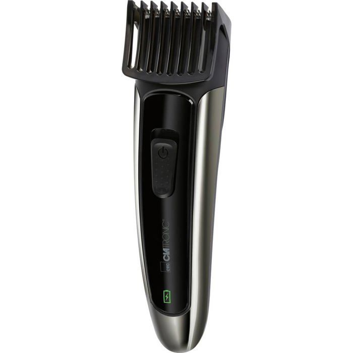 Clatronic HSMR 3827 chrom schwarz USB C Tondeuse à barbe noirargent