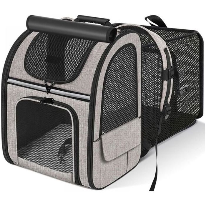 Sac de transport extensible pour chat adapté aux petits chiens sac à dos respirant pour chat sac de transport portable pour cha