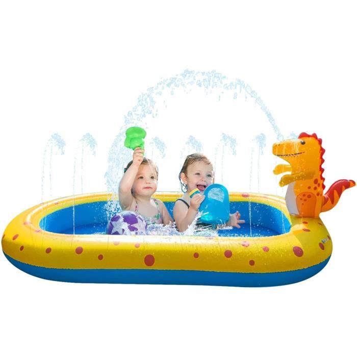 Rapanda - Pataugeoire Pour Enfants - Piscine Familiale Pliable Non Gonflable De Jardin Pour Adultes Bleu 210 140 55 Cm 114192 B