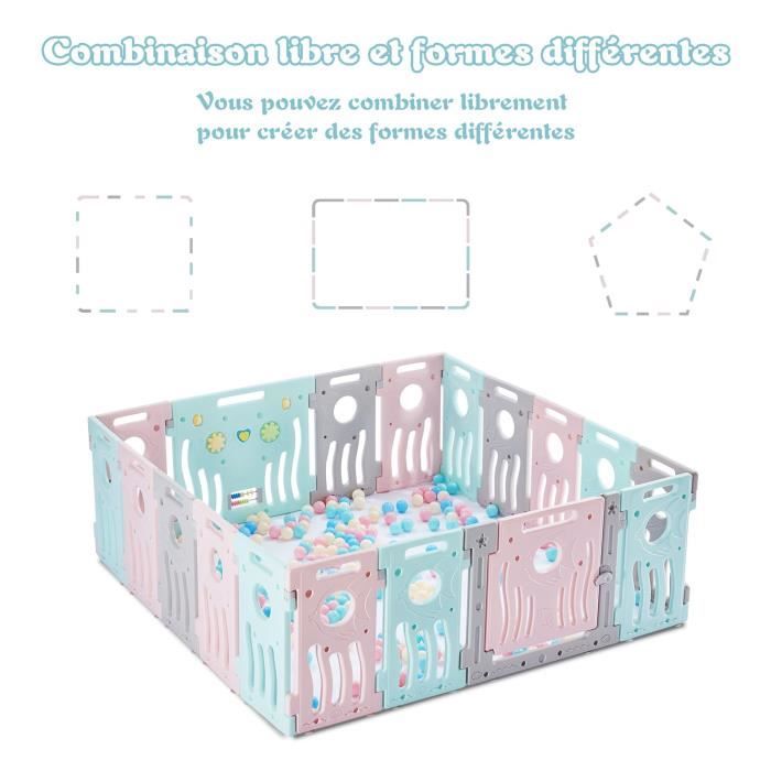 Lontek Parc De Jeu Bebe Interieur Et Exterieur 18 Panneaux Rose Et Gris Cdiscount Pret A Porter Lontek Parc De Jeu Bebe Interieur Et Exterieur 18 Panneaux Rose Et Gris Cdiscount Pret A Porter