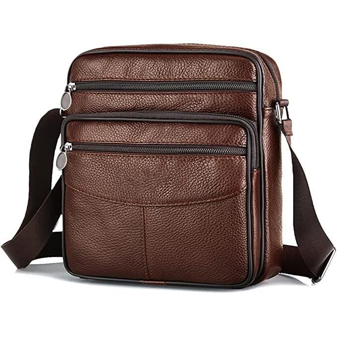 Sacoche Homme Sac bandouli re en cuir haut de gamme de grande