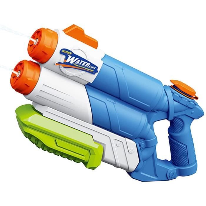 Pistolet à Eau Micro-Splash Idena - Fonction Pompe - 28 Cm - Blanc/Bleu - Jeu D'Extérieur Pour Enfants