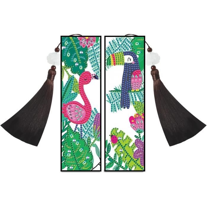 Kit DIY Marque-pages Plume Avec Strass - 8 Pièces à Personnaliser Pour Enfants Et Adultes, Loisirs Créatifs - 11