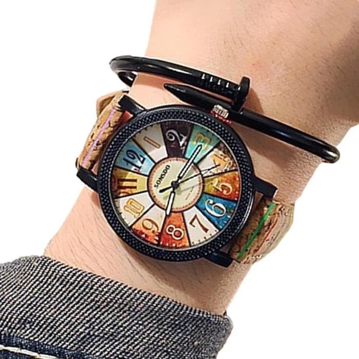 Montre Pour Femme Motif Arc En Ciel Montres Vintage Pour Elle