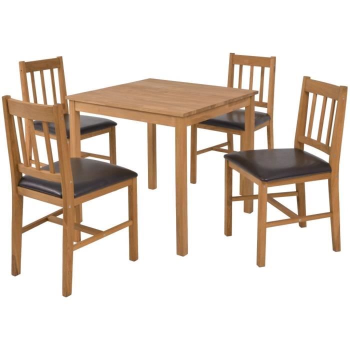 Ensemble Table A Manger 5 Pieces Avec Chaises Et Banc En Bois De Chene Massif Naturel Cuisine Salle A Manger Ecologique Salon Achat Vente Table A Manger Complete Ensemble Table