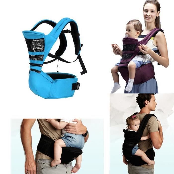 Bleu Porte Bebe A L Epaule Sac A Dos Siege Multifonctionnel Ergonomique Cdiscount Puericulture Eveil Bebe