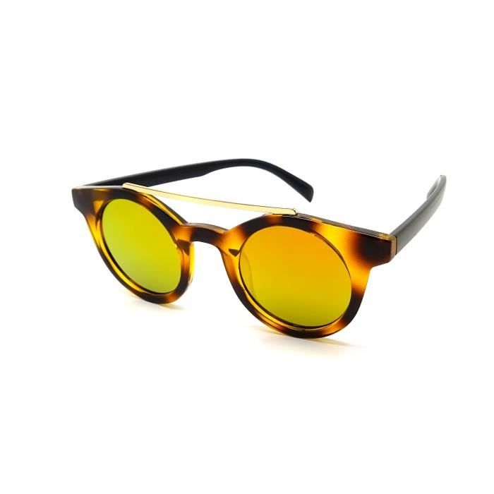 Lunette de soleil ronde jaune shop