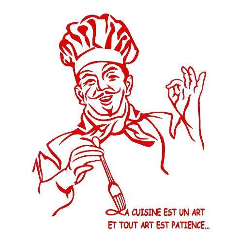 Stickers Citation Chef Cuisine Ref T Mk7 Rouge 57x70 Cm Achat Vente Stickers Soldes Sur Cdiscount Des Le Janvier Cdiscount