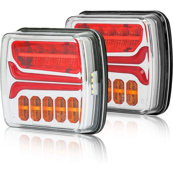 Led Ensemble Feux Arrière De Remorques12-24V,2PCS Feu Eclairage