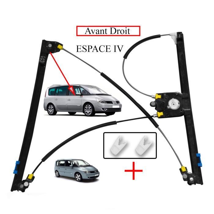 Mécanisme de Lève vitre pour Renault Espace 4 et Grand Espace IV de 2002 à 2014 - AVANT DROIT (côté passager)