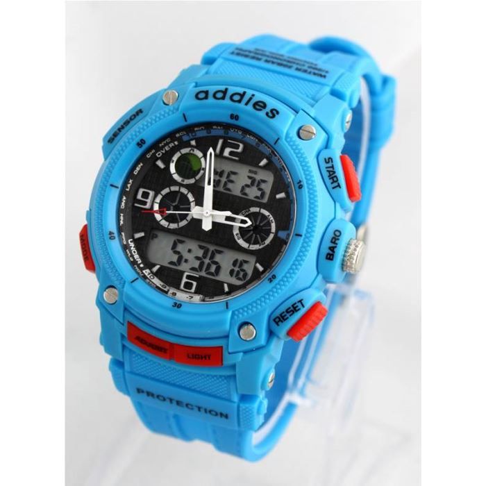 Montre Automatique Adley FIXI-T1 Champion - Boîtier Acier 40mm, Cadran Blanc, Bracelet Silicone Bleu, Verre Saphir
