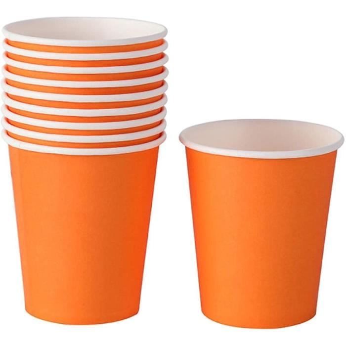 4-250ml -Gobelets en papier jetables de couleur Pure,10 pièces,tasse à