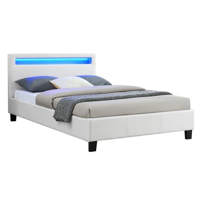 Lit Simple Pour Adulte Mirando Avec Sommier 120x190 Cm 1 Place Et