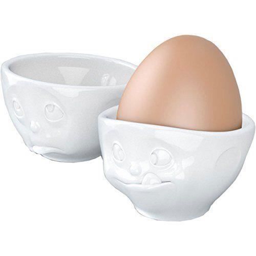 FiftyEight T015201 Set de coquetiers à visages Motif Och Bitte und Lecker