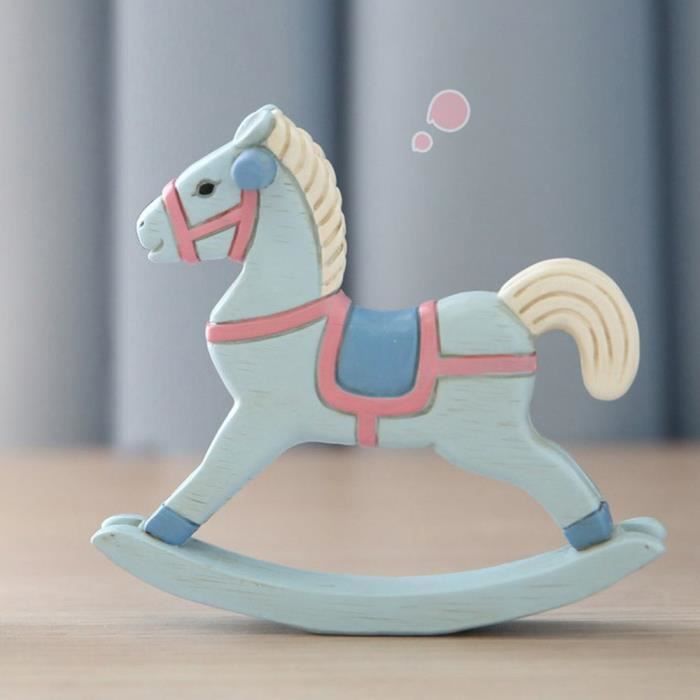 Cheval à sale bascule bleu