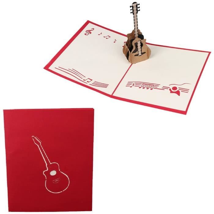 Angelliu Carte De Voeux Mariage Guitare Retro 3d Carte D Invitation Pour Joyeux Anniversaire Joyeux Noel Carte Cdiscount Beaux Arts Et Loisirs Creatifs