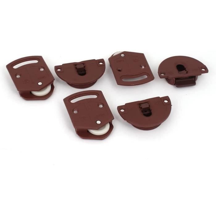Patikil Roller Gear Track Panel Kit 3 Paires Armoire Coulissante Porte Cdiscount Bricolage