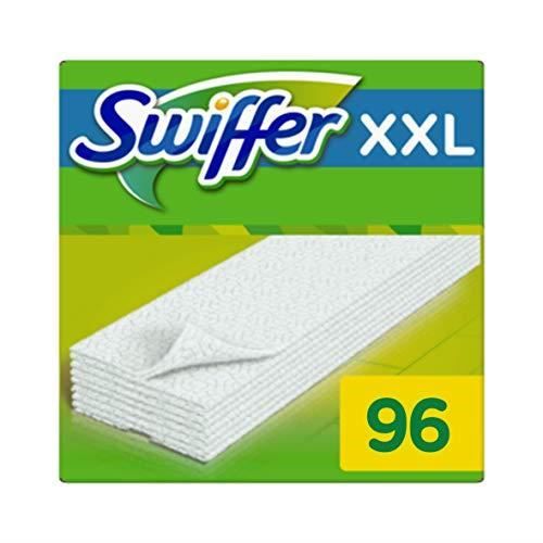 KEEPOW Lot de 4 lingettes humides XL de rechange pour balai Swiffer XL,  chiffons humides pour balai Swiffer XL, tampons en microfibre réutilisables