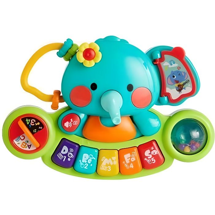 Jouet D Activite Modele Piano Rigolo Elephant Bebe Bleu Cdiscount Jeux Jouets