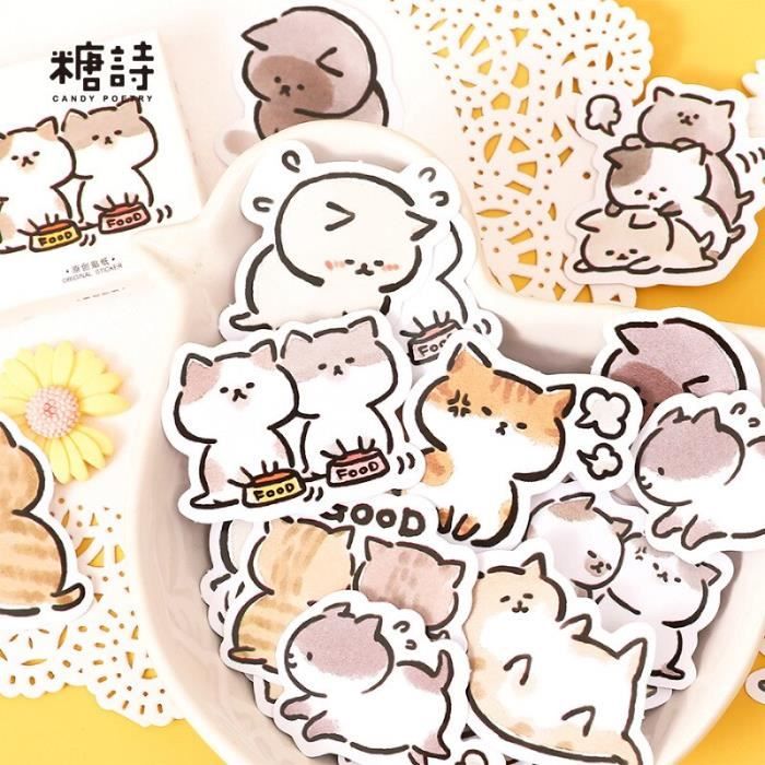 Autocollant B-SIDE – Chat Motard Kawaii, Vinyl Glossy, Fabriqué Au Japon