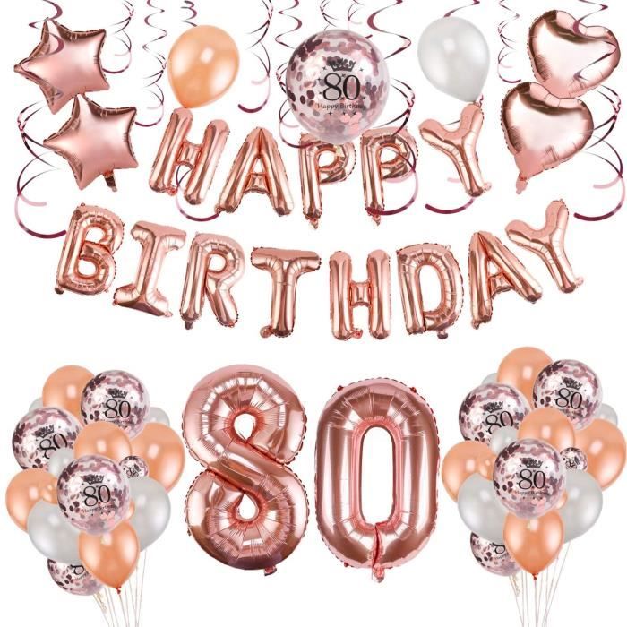Ballons De Baudruche Howaf 80 Ans Anniversaire Decorations Femme Anniversaire Ballon Or Rose Kit Guirlande Happy Birthd Cdiscount Maison Ballons De Baudruche Howaf 80 Ans Anniversaire Decorations Femme Anniversaire Ballon Or Rose Kit Guirlande Happy Birthd Cdiscount Maison
