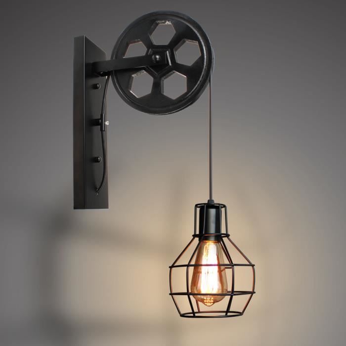 E27 Rétro Vintage industriel Loft Applique Murale Rustique Appliques mur lumières Porche Lampe 