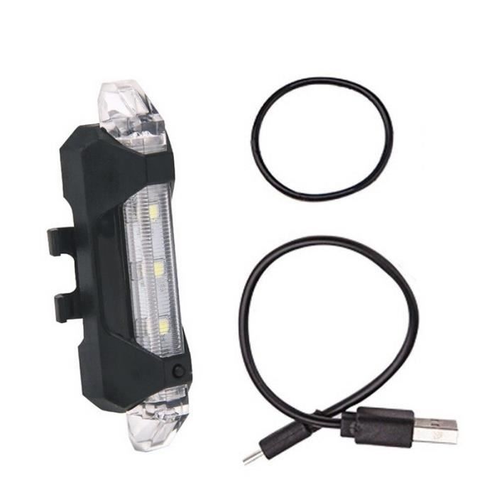 Feu Arrière LED Vélo SunaOmni – Rechargeable USB, étanche, 4 Modes, 15 Lumens, Autonomie 12h