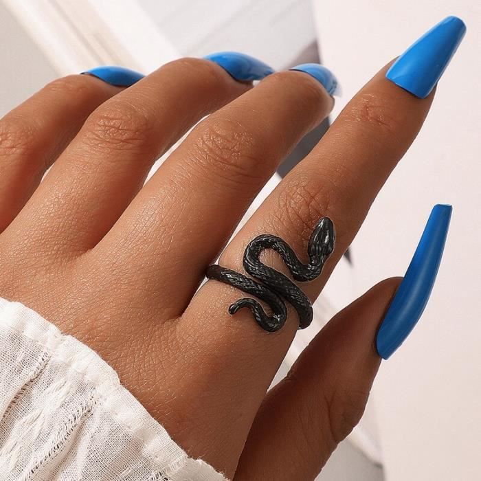 Bague Serpent En Acier Inoxydable Argentée Avec Zirconiums - Neuf Sans Emballage
