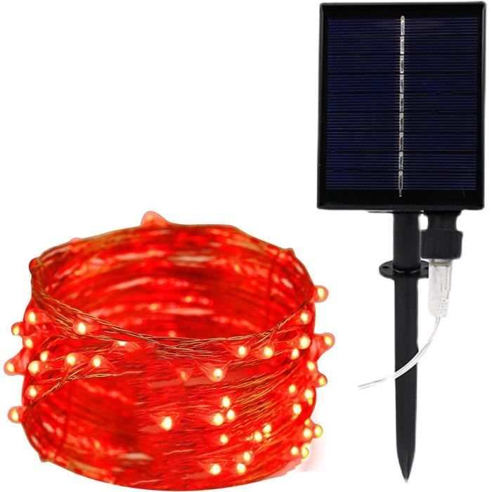 Guirlande Lumineuse Exterieur Solaire, [Lot de 2] 240LED 24M Guirlande Solaire 8 Modes Fil de Cuivre Étanche Décoration Guirlande Lumineuse pour Jardin, Mariage, Fête, Terrasse, Chambre, Balcon