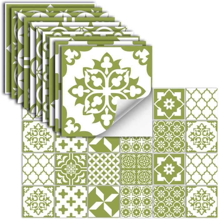 Lot De 10 Autocollants Muraux En Vinyle – Hexagone Blanc, Effet Carrelage – Autoadhésifs, Mat