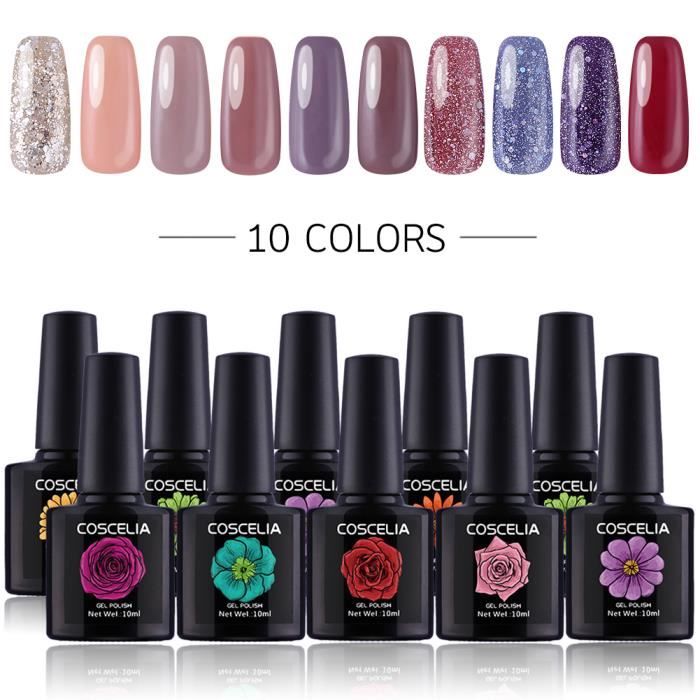 Lot De 4 Flacons Vernis à Ongles Vides 20ml En Verre – Rechargeables Avec Bouchon Pinceau