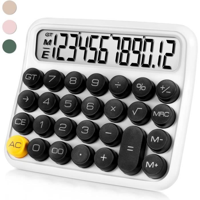 Lot De 6 Calculatrices De Bureau à 12 Chiffres - Grand écran LCD, Boutons Sensibles | Pour Maison, école, Bureau - 8