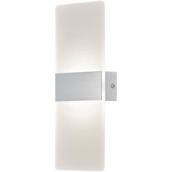 Applique Murale Hofstein Up/Down – Design Moderne – Métal Argenté Et Verre – 138717