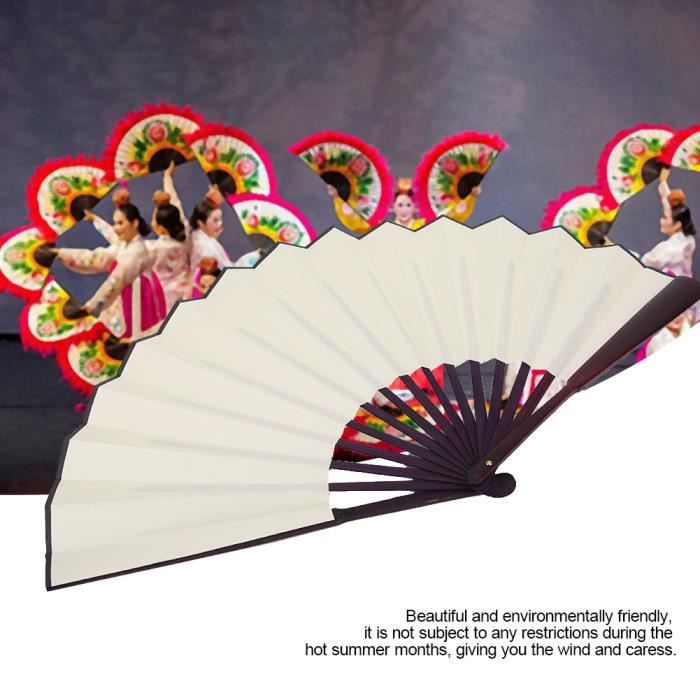Éventail Pliant Décoratif En Dentelle Et Bois - 27cm, 14 Baleines - Pour Danse, Décoration, Fête Ou Cadeau