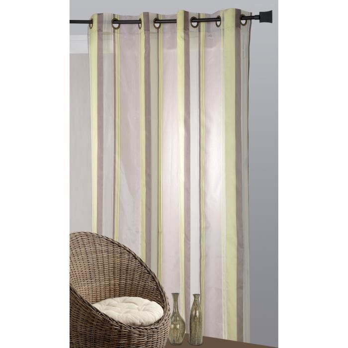 rideau taupe voilage