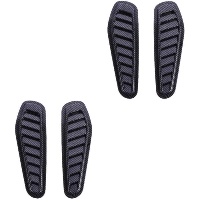 4 Protections De Bord De Porte En Fibre De Carbone Noire - Autocollants Antichoc Pour Voiture - Installation Facile, PVC Haute Qualité