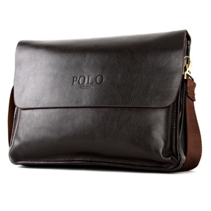 Sac Bandoulière Homme Sacoche Cartable Sac en Cuir Marron - Cdiscount  Bagagerie - Maroquinerie