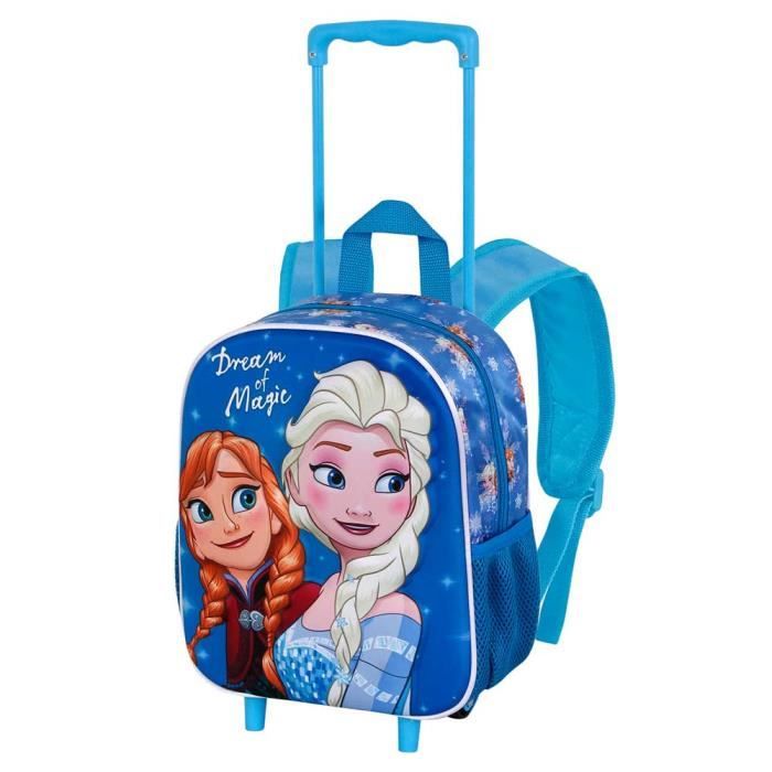 Sac école Maternelle Sac à Dos Reine Des Neiges Qooloo - Cartable Enfant Elsa Frozen 32x26x15cm - Idéal École Maternelle Sac Voyage Enfant