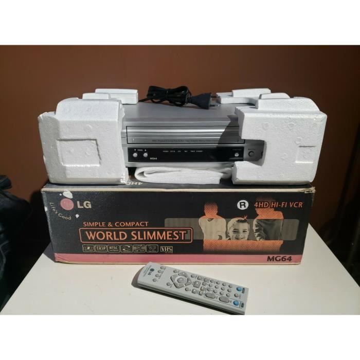 MAGNETOSCOPE LG MG64 LECTEUR ENREGISTREUR K7 CASSETTE VIDEO VHS VCR HIFI + TEL . - vue 2