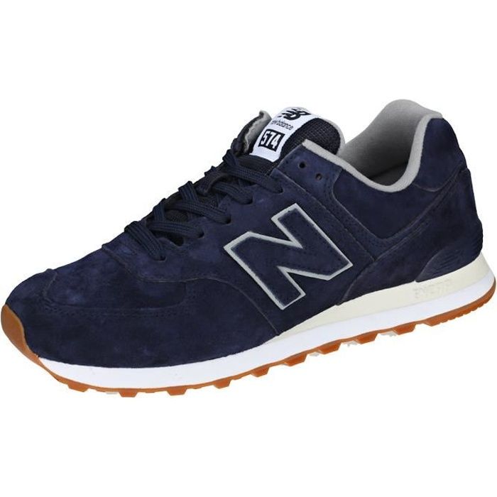 Baskets Homme New Balance Ml574 Pigsuede Pack Bleu fonce 41.5 EU Cuir Lacets Bleu fonce Cdiscount Chaussures