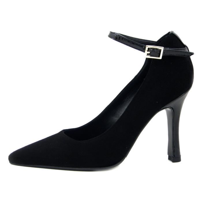 Escarpin Femme OSVALDO PERICOLI Daim Noir Talon Aiguille