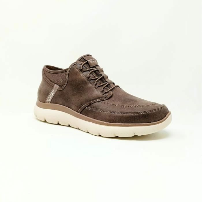 Basket montante homme SKECHERS Summits marron Lacets extensibles Confort optimal