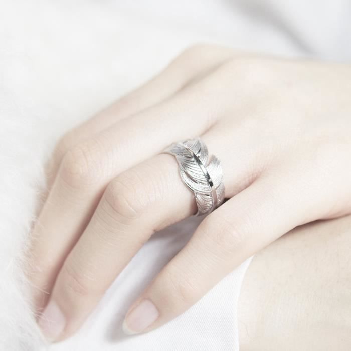 Bague L Argent Reglable Pour Femme Plume Argent Achat Vente