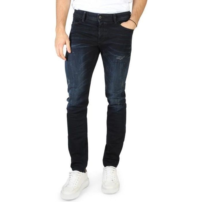 Jean bleu foncé Diesel TROXER coupe straight slim pour homme