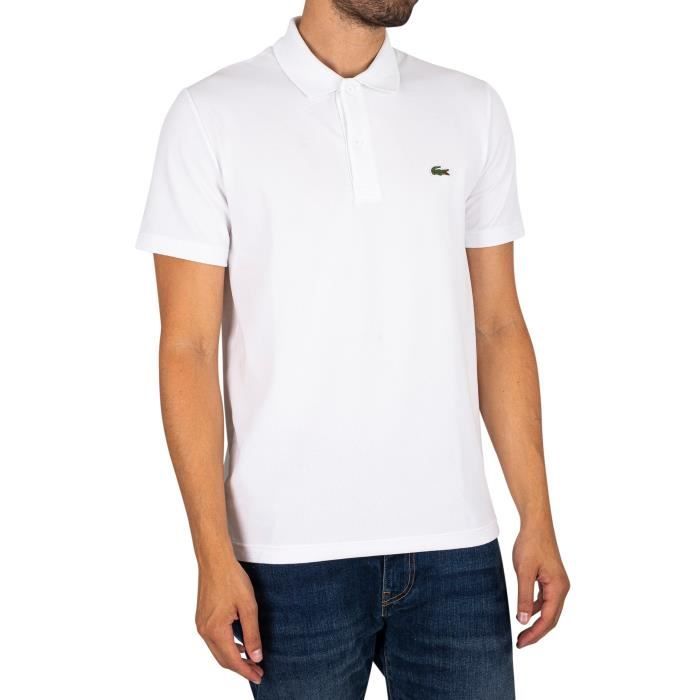 Logo Polo Shirt Lacoste pour homme blanc Blanc Cdiscount Pr t