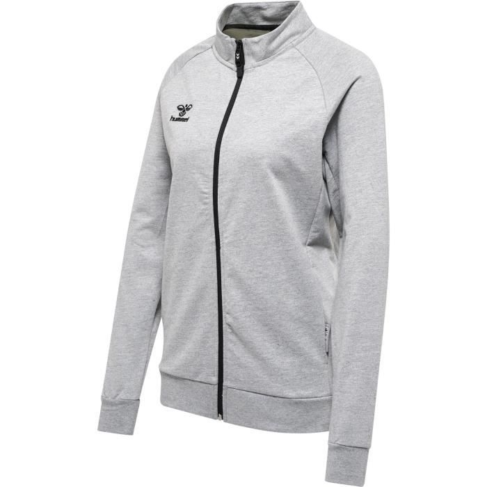 Veste de surv tement zipp e en coton femme Hummel Move Grid grey