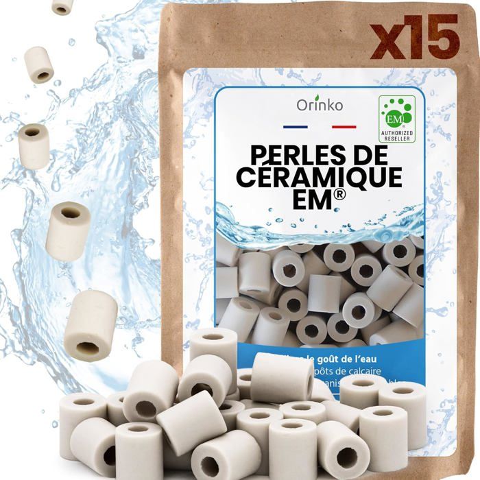 Perles De Céramique EM X150 - Purifient L'Eau Du Robinet | Anti-Calcaire Naturel | Pour Carafe, Machine à Laver, Cafetière | Réutilisables à Vie