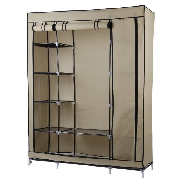 Xxl Armoire De Rangement Penderie Dressing En Tissu Intisse 175 X