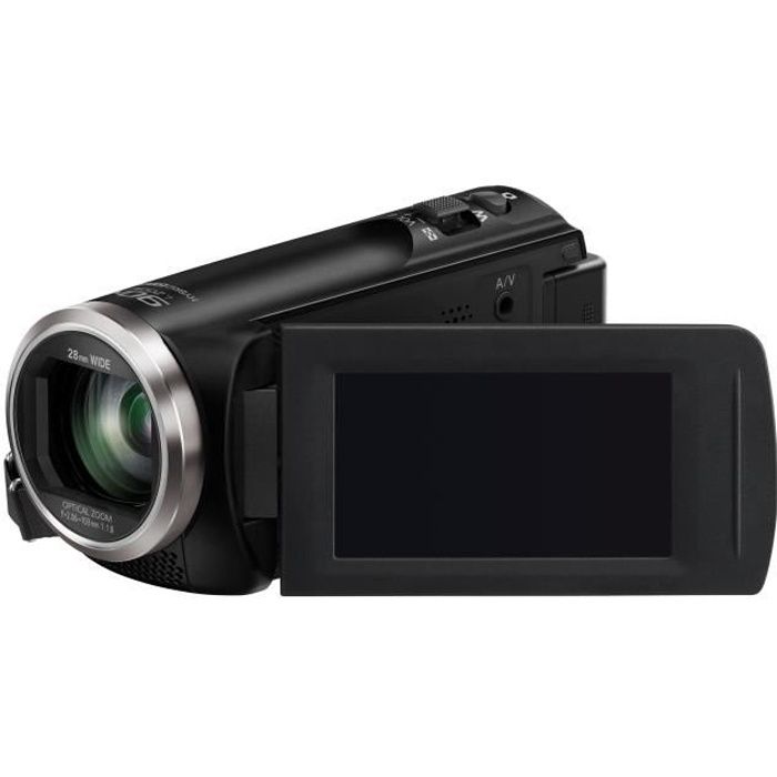 Caméscope Panasonic HC-V180 - 1080p - 50 pi-s - 2.51 MP - 50x zoom optique - carte Flash